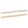 Estantes flotantes 2 uds madera acacia sin tratar 160x20x2 cm