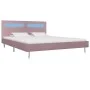 Bed frame with LED pink fabric 180x200 cm by vidaXL, Beds and slatted bases - Ref: Foro24-280980, Price: 214,56 €, Discount: %