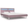 Bed frame with LED pink fabric 180x200 cm by vidaXL, Beds and slatted bases - Ref: Foro24-280980, Price: 214,56 €, Discount: %