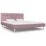 Bed frame with LED pink fabric 180x200 cm by vidaXL, Beds and slatted bases - Ref: Foro24-280980, Price: 214,56 €, Discount: %
