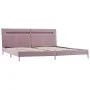 Bed frame with LED pink fabric 180x200 cm by vidaXL, Beds and slatted bases - Ref: Foro24-280980, Price: 214,56 €, Discount: %