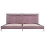 Estructura de cama con LED tela rosa 180x200 cm de vidaXL, Camas y somieres - Ref: Foro24-280980, Precio: 217,73 €