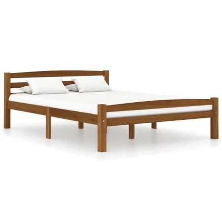 Estructura de cama madera maciza pino marrón miel 120x200 cm de vidaXL, Camas y somieres - Ref: Foro24-322077, Precio: 113,03...