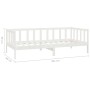 Sofa bed with white solid pine wood mattress 90x200 cm by vidaXL, Beds and slatted bases - Ref: Foro24-3083610, Price: 286,99...