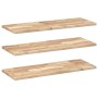 Estantes flotantes 3 uds madera acacia sin tratar 100x30x2 cm