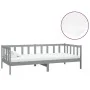 Sofa bed with solid pine wood mattress gray 90x200 cm by vidaXL, Beds and slatted bases - Ref: Foro24-3083611, Price: 294,28 ...