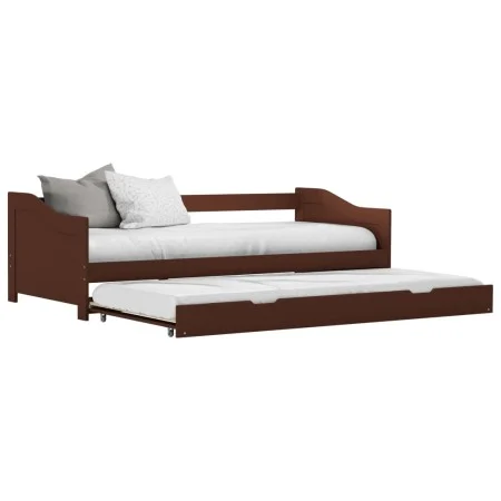 Schlafsofa aus braunem Kiefernholz, Struktur 90 x 200 cm von vidaXL, Betten und Lattenroste - Ref: Foro24-283152, Preis: 189,...