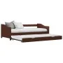 Schlafsofa aus braunem Kiefernholz, Struktur 90 x 200 cm von vidaXL, Betten und Lattenroste - Ref: Foro24-283152, Preis: 189,...