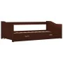 Brown pine wood sofa bed structure 90x200 cm by vidaXL, Beds and slatted bases - Ref: Foro24-283152, Price: 189,96 €, Discoun...