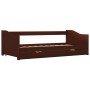 Estructura de sofá cama madera de pino marrón 90x200 cm de vidaXL, Camas y somieres - Ref: Foro24-283152, Precio: 188,89 €, D...