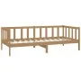 Sofa bed and mattress solid pine wood honey brown 90x200 cm by vidaXL, Beds and slatted bases - Ref: Foro24-3083617, Price: 2...