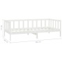 Sofa bed with white solid pine wood mattress 90x200 cm by vidaXL, Beds and slatted bases - Ref: Foro24-3083605, Price: 221,89...