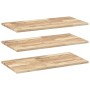 Estantes flotantes 3 uds madera acacia sin tratar 60x40x2 cm
