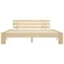 Solid pine wood bed frame 160x200 cm by vidaXL, Beds and slatted bases - Ref: Foro24-283164, Price: 184,73 €, Discount: %