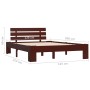 Dunkelbrauner Bettrahmen aus massivem Kiefernholz, 120 x 200 cm von vidaXL, Betten und Lattenroste - Ref: Foro24-283174, Prei...