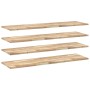 Estantes flotantes 4 uds madera acacia sin tratar 120x40x2 cm