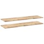 Estantes flotantes 2 uds madera acacia sin tratar 140x40x2 cm