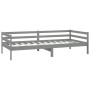 Schlafsofa mit Matratze aus massivem Kiefernholz grau 90x200 cm von vidaXL, Betten und Lattenroste - Ref: Foro24-3083561, Pre...