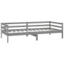 Sofa bed with solid pine wood mattress gray 90x200 cm by vidaXL, Beds and slatted bases - Ref: Foro24-3083561, Price: 285,69 ...