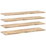 Estantes flotantes 4 uds madera acacia sin tratar 140x40x2 cm