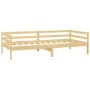Sofa bed with solid pine wood mattress 90x200 cm by vidaXL, Beds and slatted bases - Ref: Foro24-3083564, Price: 270,52 €, Di...