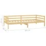 Sofa bed with solid pine wood mattress 90x200 cm by vidaXL, Beds and slatted bases - Ref: Foro24-3083564, Price: 270,52 €, Di...