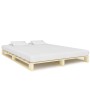Solid pine wood pallet bed frame 200x200 cm by vidaXL, Beds and slatted bases - Ref: Foro24-285240, Price: 147,44 €, Discount: %