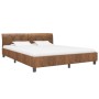 Estructura de cama de piel de ante artificial marrón 160x200 cm de vidaXL, Camas y somieres - Ref: Foro24-284892, Precio: 209...