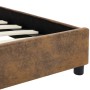 Estructura de cama de piel de ante artificial marrón 160x200 cm de vidaXL, Camas y somieres - Ref: Foro24-284892, Precio: 209...