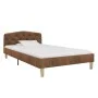 Estructura de cama de piel de ante artificial marrón 90x200 cm de vidaXL, Camas y somieres - Ref: Foro24-284936, Precio: 142,...