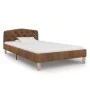 Estructura de cama de piel de ante artificial marrón 90x200 cm de vidaXL, Camas y somieres - Ref: Foro24-284936, Precio: 142,...