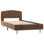 Estructura de cama de piel de ante artificial marrón 90x200 cm de vidaXL, Camas y somieres - Ref: Foro24-284936, Precio: 142,...