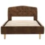Estructura de cama de piel de ante artificial marrón 90x200 cm de vidaXL, Camas y somieres - Ref: Foro24-284936, Precio: 142,...