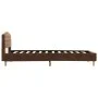 Estructura de cama de piel de ante artificial marrón 90x200 cm de vidaXL, Camas y somieres - Ref: Foro24-284936, Precio: 142,...
