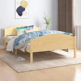 Solid pine wood bed frame 120x200 cm by vidaXL, Beds and slatted bases - Ref: Foro24-322028, Price: 148,52 €, Discount: %