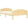 Solid pine wood bed frame 120x200 cm by vidaXL, Beds and slatted bases - Ref: Foro24-322028, Price: 148,52 €, Discount: %