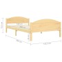 Estructura de cama de madera maciza de pino 120x200 cm de vidaXL, Camas y somieres - Ref: Foro24-322028, Precio: 150,75 €, De...