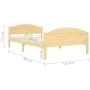 Solid pine wood bed frame 120x200 cm by vidaXL, Beds and slatted bases - Ref: Foro24-322028, Price: 148,52 €, Discount: %