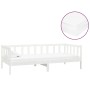 Sofá cama con colchón madera de pino maciza blanco 90x200 cm de vidaXL, Camas y somieres - Ref: Foro24-3083620, Precio: 259,2...