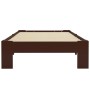 Estructura de cama madera maciza pino marrón oscuro 90x200 cm de vidaXL, Camas y somieres - Ref: Foro24-283298, Precio: 100,1...