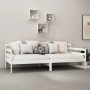 Sofá cama con colchón madera de pino maciza blanco 90x200 cm de vidaXL, Camas y somieres - Ref: Foro24-3083580, Precio: 240,9...