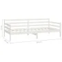 Sofa bed with white solid pine wood mattress 90x200 cm by vidaXL, Beds and slatted bases - Ref: Foro24-3083580, Price: 226,06...