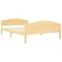 Solid pine wood bed frame 140x200 cm by vidaXL, Beds and slatted bases - Ref: Foro24-322029, Price: 122,31 €, Discount: %
