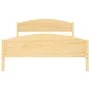 Solid pine wood bed frame 140x200 cm by vidaXL, Beds and slatted bases - Ref: Foro24-322029, Price: 122,31 €, Discount: %