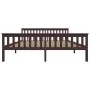 Dark brown solid pine wood bed frame 180x200 cm by vidaXL, Beds and slatted bases - Ref: Foro24-283237, Price: 184,50 €, Disc...