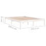 Massiver Bettrahmen aus weißem Kiefernholz, 140 x 200 cm von vidaXL, Betten und Lattenroste - Ref: Foro24-810018, Preis: 84,6...