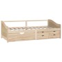 3-seater sofa bed with solid pine wood drawers 90x200 cm by vidaXL, Beds and slatted bases - Ref: Foro24-322169, Price: 263,6...