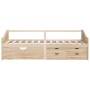 Sofá cama 3 plazas con cajones madera maciza pino 90x200 cm de vidaXL, Camas y somieres - Ref: Foro24-322169, Precio: 263,63 ...
