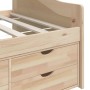 Sofá cama 3 plazas con cajones madera maciza pino 90x200 cm de vidaXL, Camas y somieres - Ref: Foro24-322169, Precio: 263,63 ...