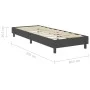 Boxspring-Bettgestell aus grauem Stoff, 80 x 200 cm von vidaXL, Betten und Lattenroste - Ref: Foro24-287452, Preis: 85,92 €, ...